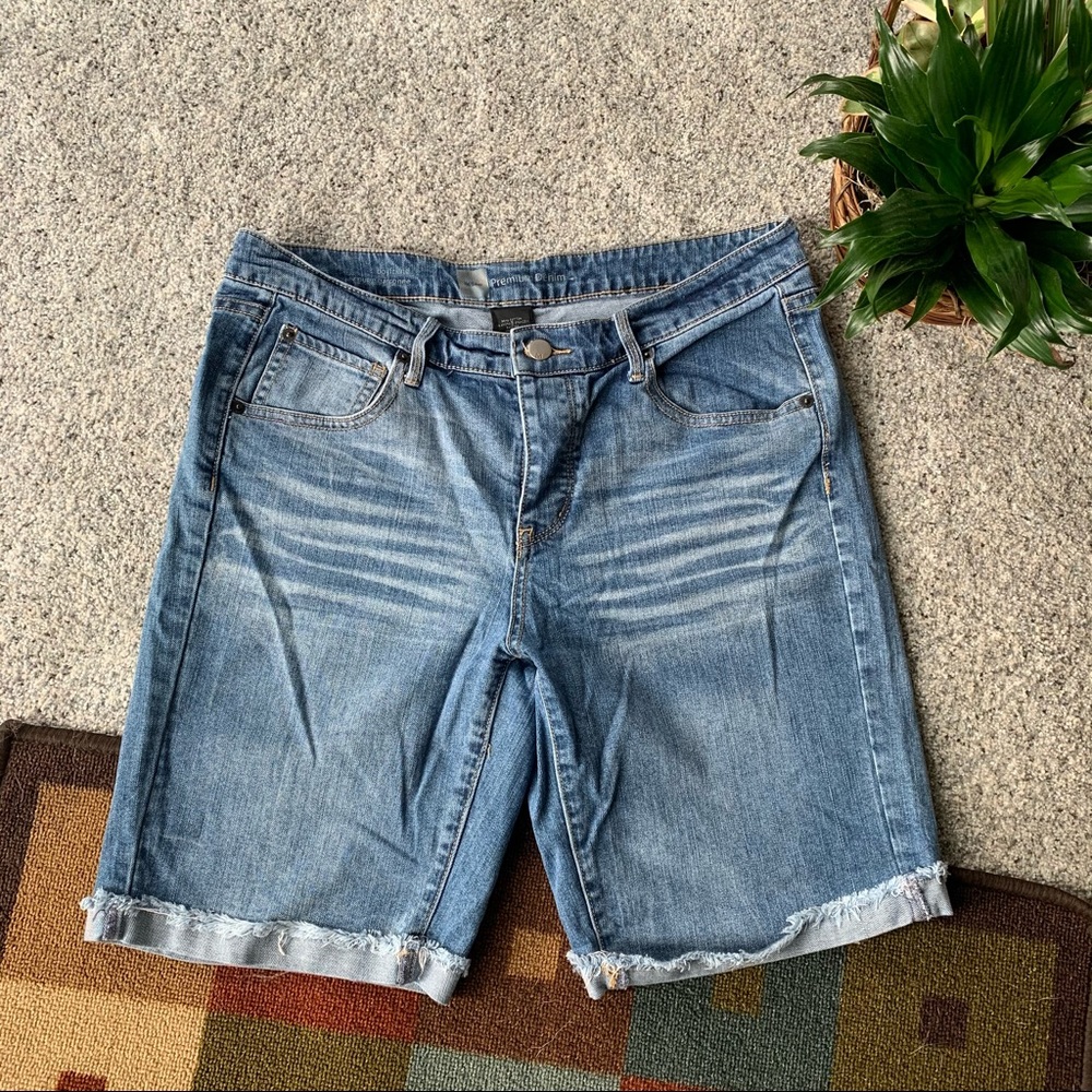 Premium Denim Boyfriend Shorts